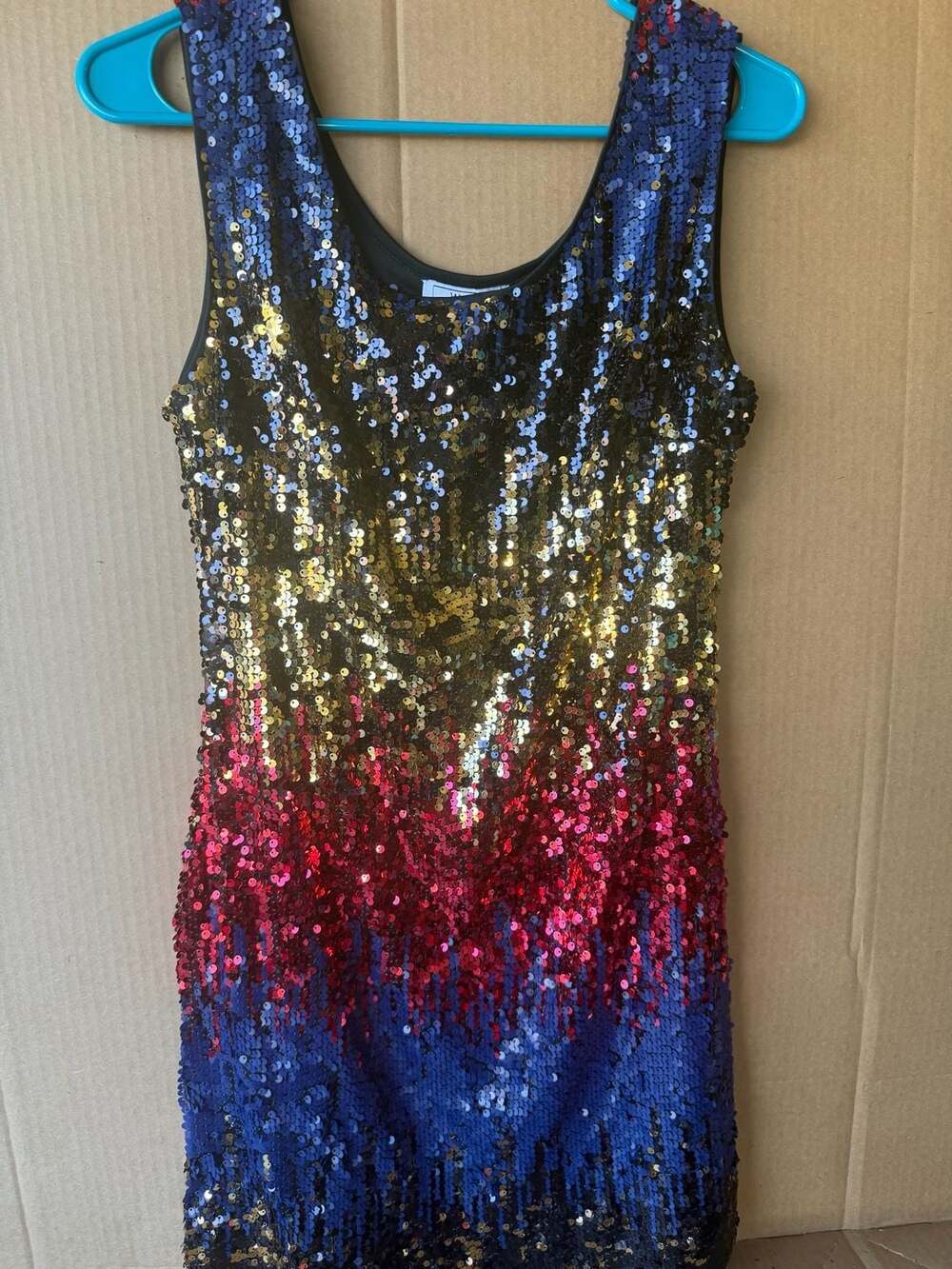 Sequin Ombre Dress Multicolor